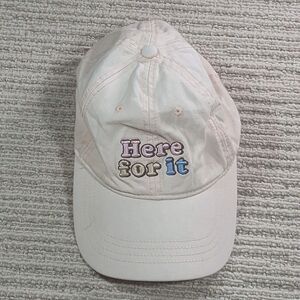 home free here for it baseball cap hat light pink embroidered dad strapback